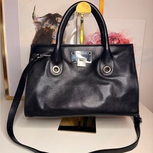 Jimmy Choo Black Leather Satchel